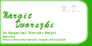 margit dvorszki business card